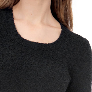 SWEATER PARA MUJER CROP ROUND NECK WITH COZZY KNIT FOREVER 21