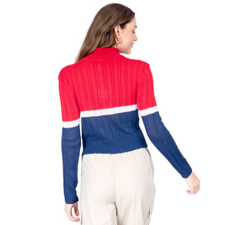 SWEATER PARA MUJER LONG NECK WITH ZIPPER BRAIDED KNIT FOREVER 21