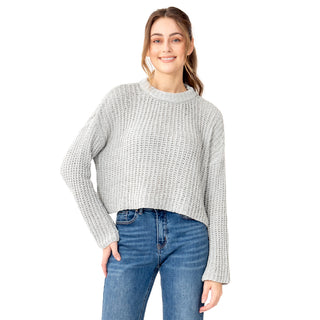 SWEATER PARA MUJER CROP MEDIUM NECK CHENILLE KNIT FOREVER 21