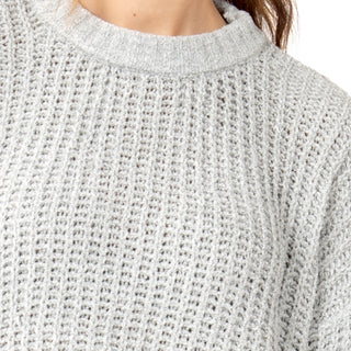 SWEATER PARA MUJER CROP MEDIUM NECK CHENILLE KNIT FOREVER 21