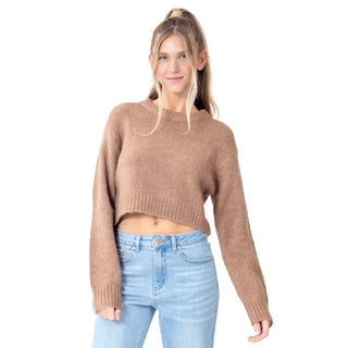 SWEATER PARA MUJER CROPPED ROUND NECK BASIC FOREVER 21