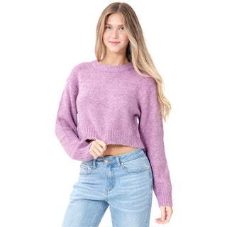 SWEATER PARA MUJER CROPPED ROUND NECK BASIC FOREVER 21