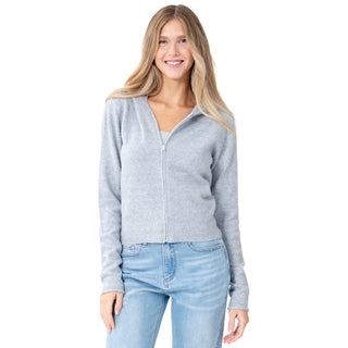 SWEATER PARA MUJER KNIT WITH ZIPPER AT FRONT FOREVER 21