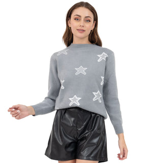 SWEATER PARA MUJER FASHION WITH PRINTED STARS FOREVER 21