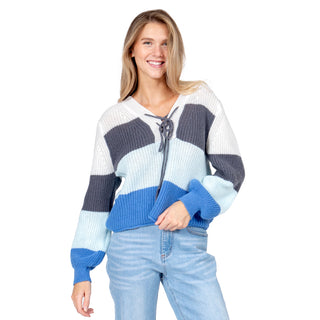 SWEATER PARA MUJER KNIT FASHION OVERSIZE WITH STRIPES FOREVER 21