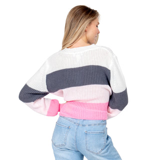 SWEATER PARA MUJER KNIT FASHION OVERSIZE WITH STRIPES FOREVER 21