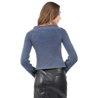 SWEATER PARA MUJER FASHION WITH ZIPPER AT FRONT & NECK OPEN FOREVER 21