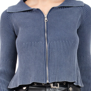 SWEATER PARA MUJER FASHION WITH ZIPPER AT FRONT & NECK OPEN FOREVER 21