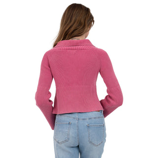 SWEATER PARA MUJER FASHION WITH ZIPPER AT FRONT & NECK OPEN FOREVER 21