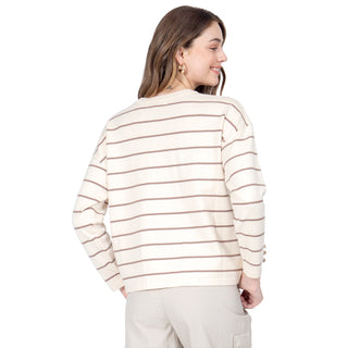 SWEATER PARA MUJER FASHION KNIT WITH BASIC STRIPES FOREVER 21