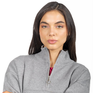 Sweater Relaxed Fit con medio cierre