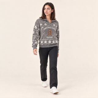 Suéter Navideño con Medio Zipper para Mujer Forever 21 #color_rosa