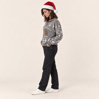 Suéter Navideño con Medio Zipper para Mujer Forever 21 #color_rosa