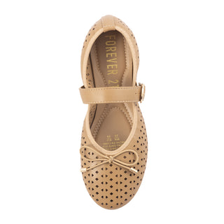 Zapatos Flats Calados con Moño y Correa
