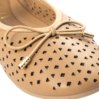 Zapatos Flats Calados con Moño y Correa