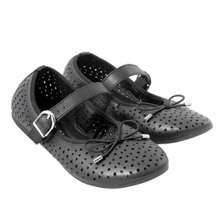 Zapatos Flats Calados con Moño y Correa
