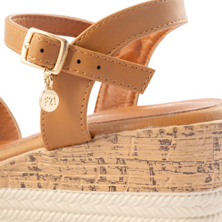 Sandalias con Tiras Cruzadas y Plataforma