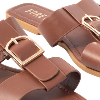 Sandalias Planas con Hebilla