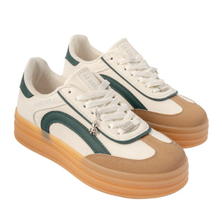Tenis de Plataforma con Paneles Curvos y Dije