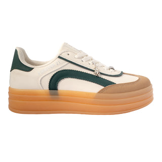 Tenis de Plataforma con Paneles Curvos y Dije