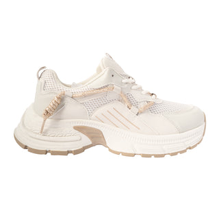 Tenis de Malla con Agujetas Brillantes y Suela Chunky
