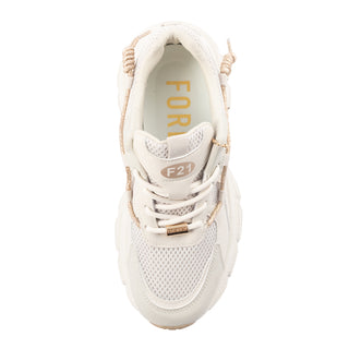 Tenis de Malla con Agujetas Brillantes y Suela Chunky