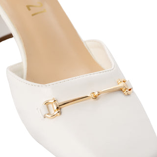 Zapatos de Tacón con Pulsera y Herraje Frontal