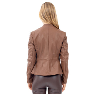 SACO PARA MUJER FASHION SHORT PU BLAZER FOREVER 21