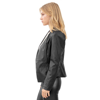 SACO PARA MUJER FASHION SHORT PU BLAZER FOREVER 21