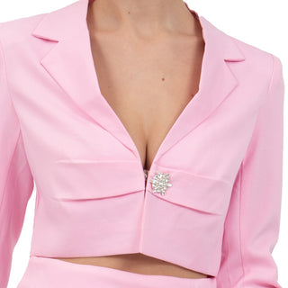 SACO PARA MUJER FANCY BLAZER FLOWER BUTTON FOREVER 21