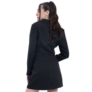 SACO PARA MUJER FANCY BLAZER WITH BELTS FOREVER 21