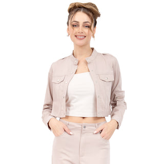 SACO PARA MUJER FASHION BLAZER WITH BAGS FOREVER 21