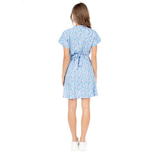 Vestido Floral con Moño en  Cintura