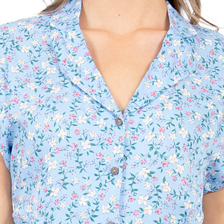 Vestido Floral con Moño en  Cintura