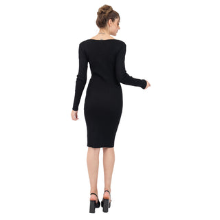 VESTIDO PARA MUJER KNIT FASHION DRESS WITH CUT AT WAIST FOREVER 21