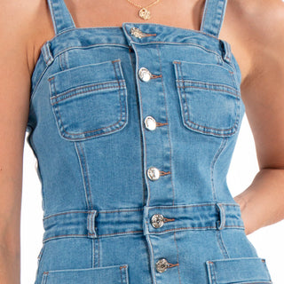 Vestido de Denim con Tirantes