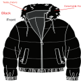 Chamarra Padding Crop Jacket With Fur Hoddie