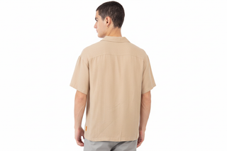 Camisa resort beige vista 3