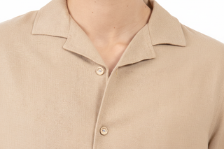Camisa resort beige vista 4