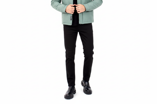 Pantalón slim fit negro vista 1