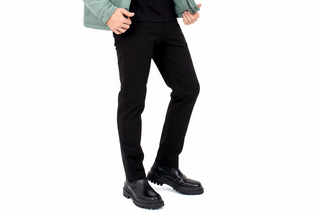 Pantalón slim fit negro vista 2