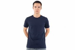 Playera box fit azul marino vista 1