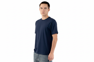 Playera box fit azul marino vista 2