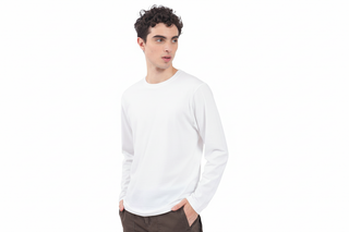Playera slim fit blanca vista 1