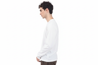 Playera slim fit blanca vista 2